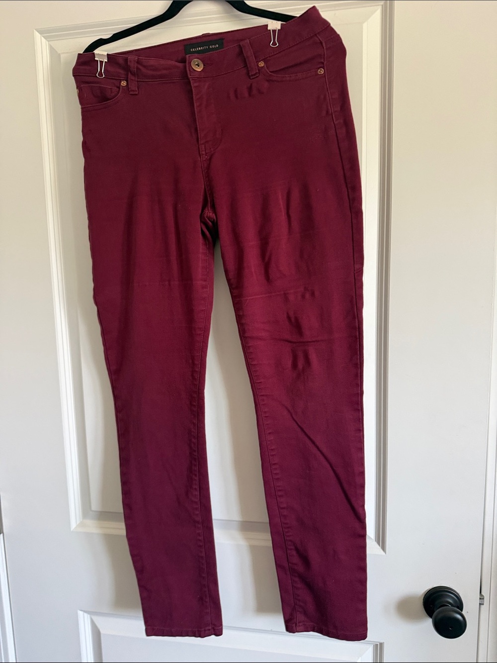Maroon Skinny Pants